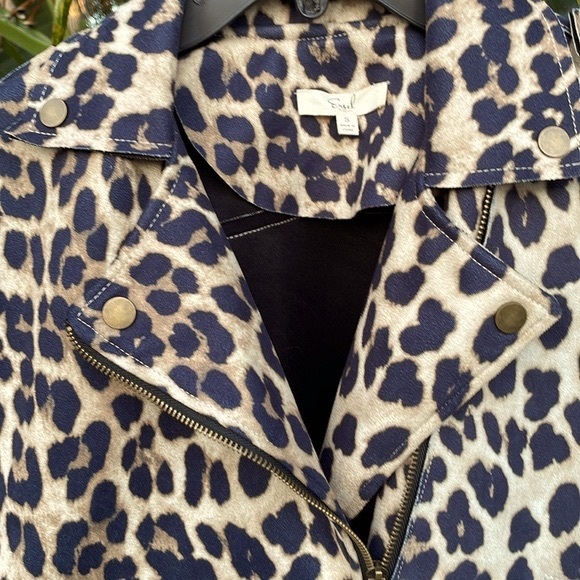 Easel leopard print Moto jacket - Picture 5 of 13